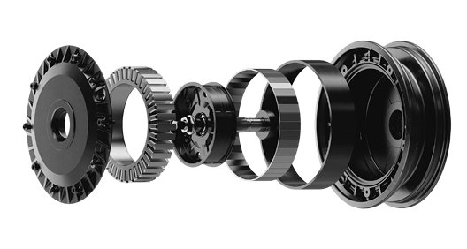 Exploded view of the paddle board motor